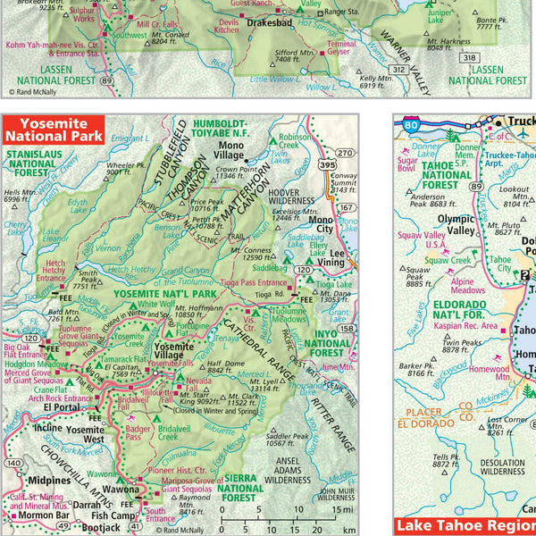 Northern California State map (Easy To Fold! Laminated Folded Map) - Wide World Maps & MORE!