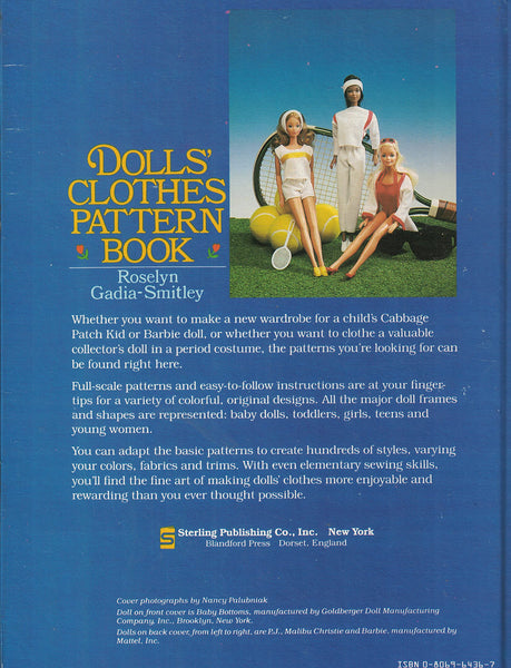 Dolls' Clothes Pattern Book [Hardcover] Gadia-Smitley, Roselyn