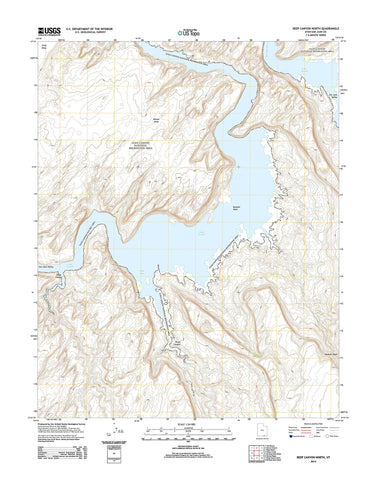 Topographic Map Poster - DEEP CANYON NORTH, UT TNM GEOPDF 7.5X7.5 GRID 24000-SCALE TM 2011, 19"x24", Glossy Finish - Wide World Maps & MORE!