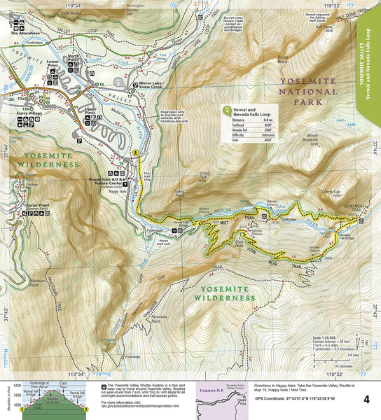 Yosemite National Park Day Hikes Map (National Geographic Topographic Map Guide, 1704) [Map] National Geographic Maps