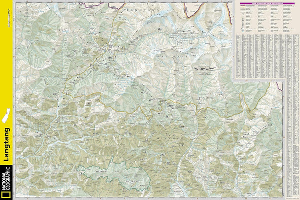 Langtang Adventure Travel Map (Asia/Nepal/3004) - Wide World Maps & MORE!