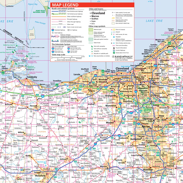 Rand McNally Easy to Read: Ohio State Map