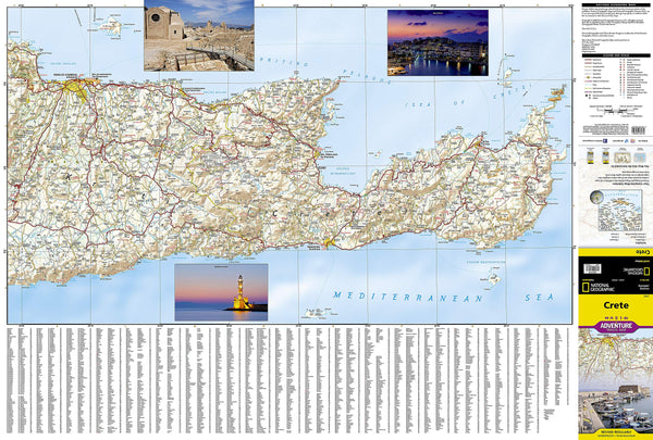 Crete Adventure Travel Map (Europe/Greece)