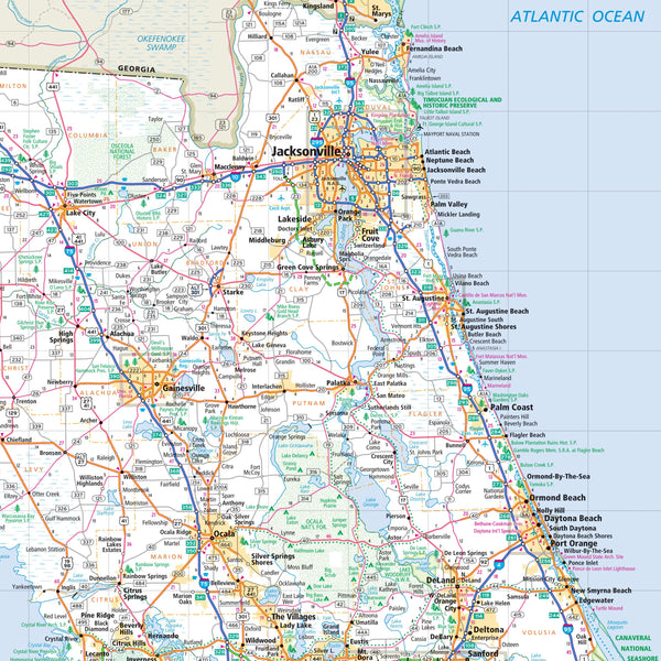 Easy to Read! Florida State Map