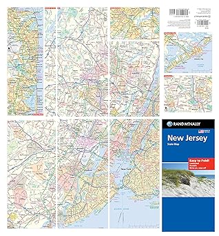 Easy To Fold! New Jersey State Laminated Map - Wide World Maps & MORE!