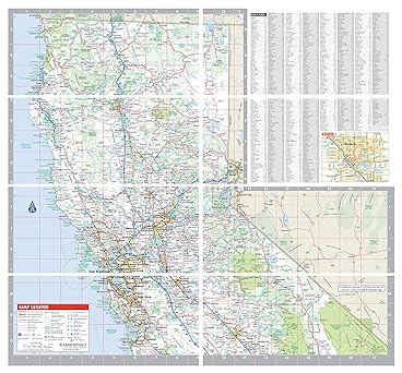 Northern California State map (Easy To Fold! Laminated Folded Map) - Wide World Maps & MORE!