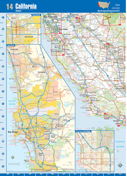 American Highway Road Atlas [Staple Bound] Warren Map