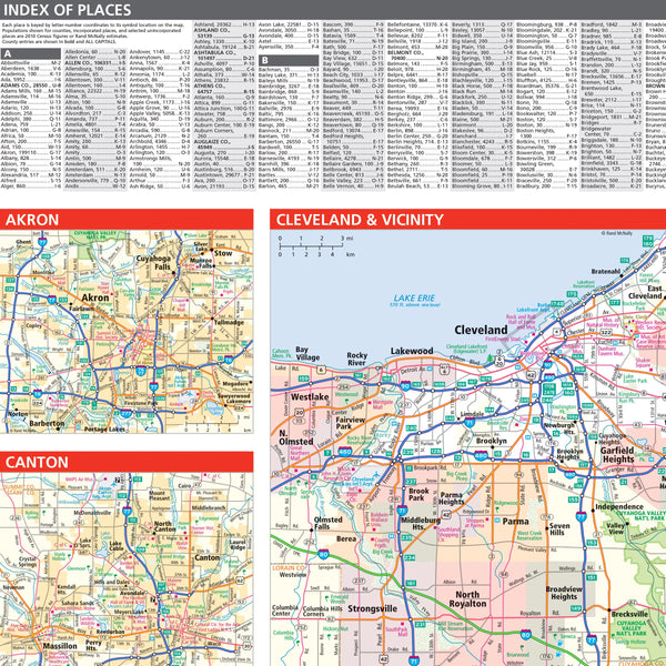 Easy to Read! Ohio State Map