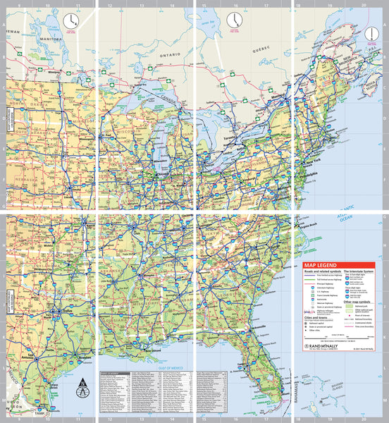 Easy To Fold! United States Interstate Map - Wide World Maps & MORE!