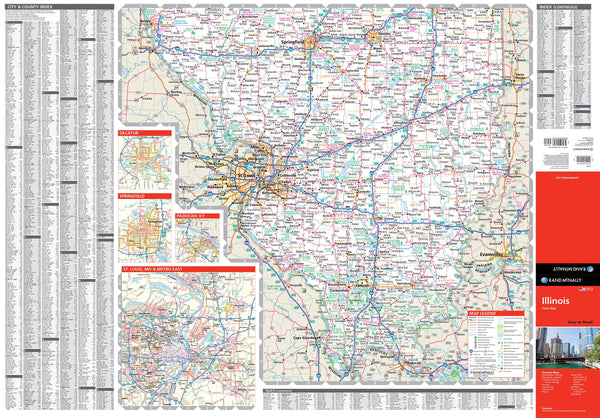 Easy to Read! Illinois State Map