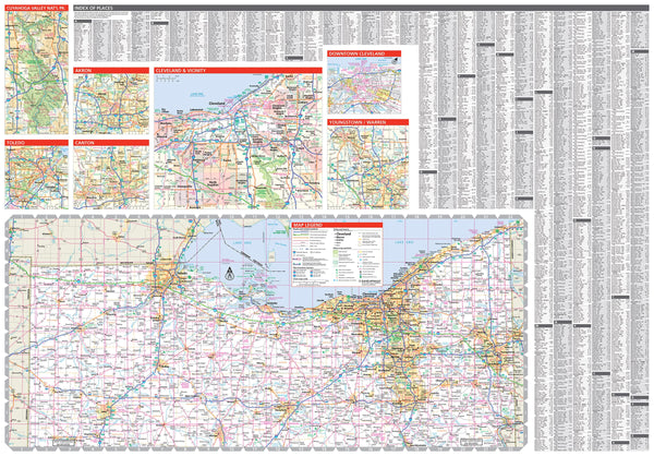 Easy to Read! Ohio State Map