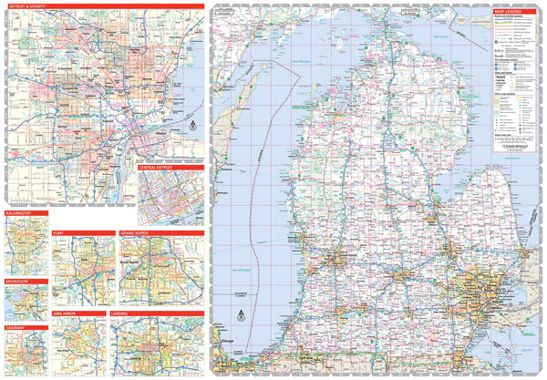 Easy to Read! Michigan State Map