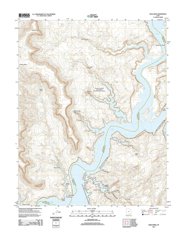 Topographic Map Poster - NASJA MESA, UT TNM GEOPDF 7.5X7.5 GRID 24000-SCALE TM 2011, 19"x24", Glossy Finish - Wide World Maps & MORE!