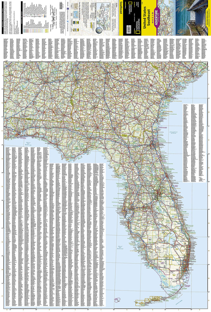 United States Southeast Map National Geographic Adventure Map 3126 United states southeast map national geographic adventure map 3126
