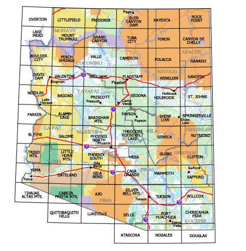 Salome Surface Management Status 1:100,000-Scale Topographic Map (Arizona) - Wide World Maps & MORE!