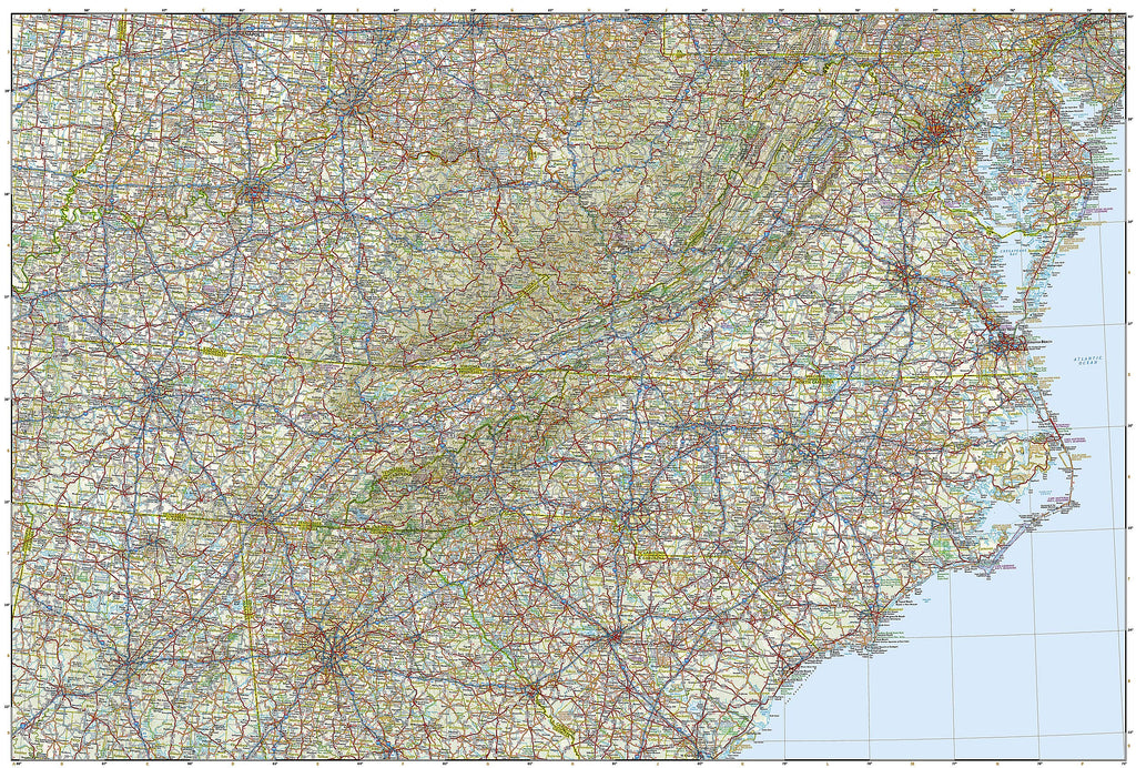 United States Southeast Map National Geographic Adventure Map 3126 United states southeast map national geographic adventure map 3126