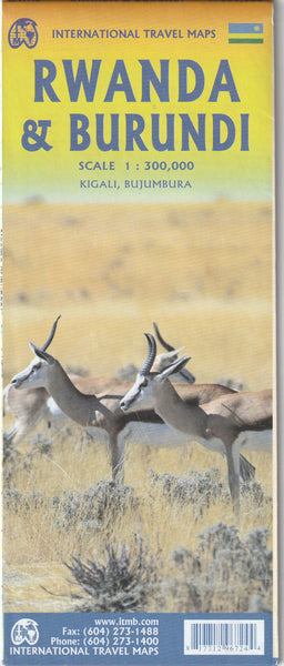 Rwanda & Burundi Travel Reference Map 1:300,000 - Wide World Maps & MORE!