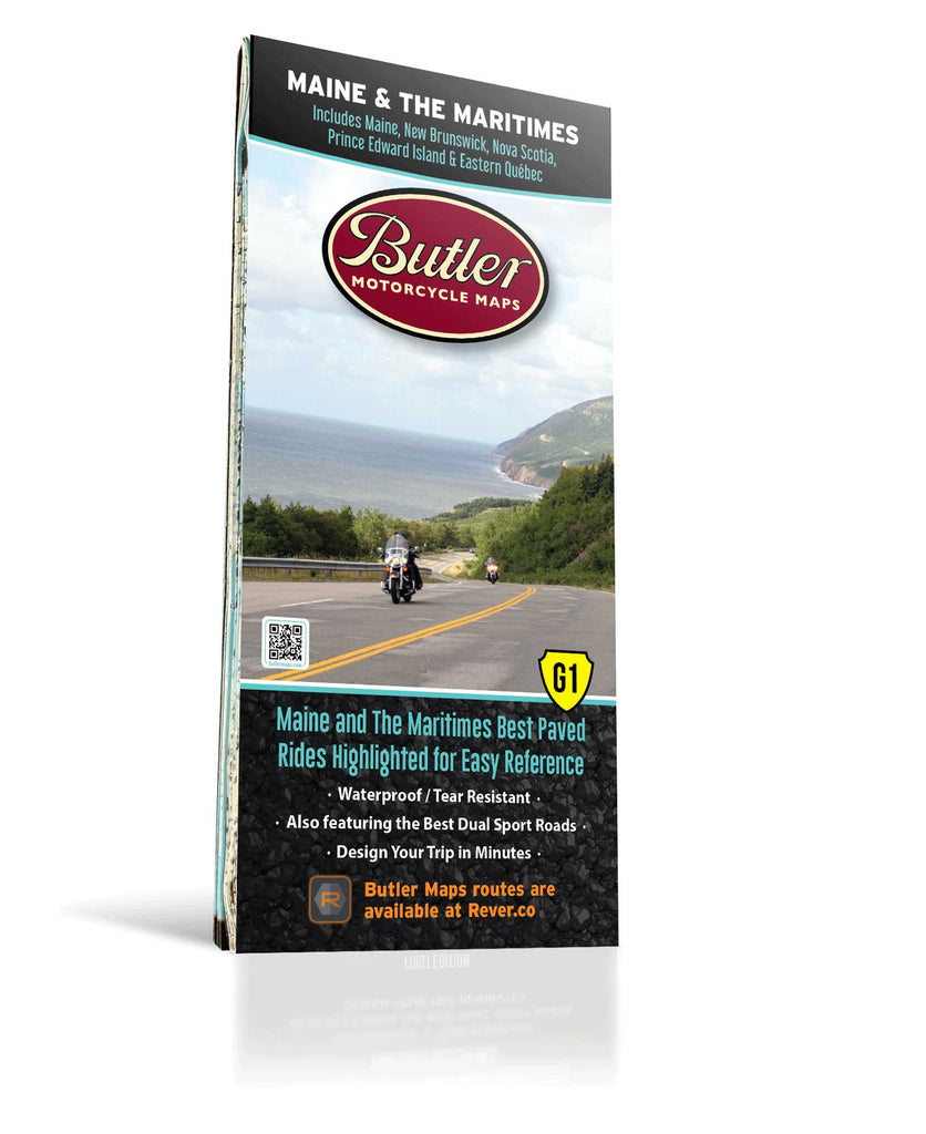Best Paved Roads in Maine & The Maritimes - G1 Series Butler Map