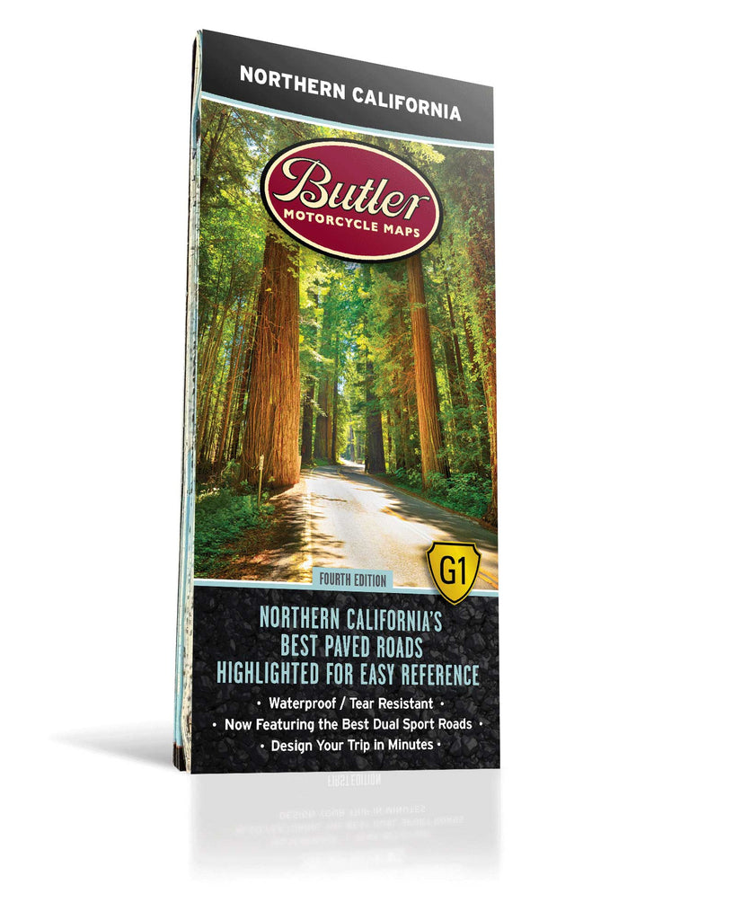 Best Paved Roads in Northern California - G1 Series Butler Map