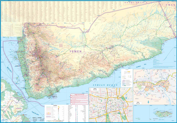 Oman & Yemen Travel Reference Map 1:1,300,000 - Wide World Maps & MORE!