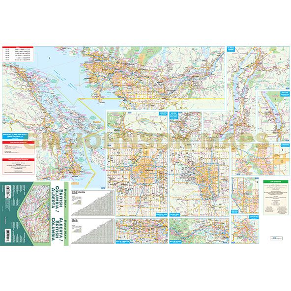 Road Map Alberta / British Columbia - Wide World Maps & MORE!