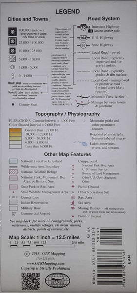 Topographic Recreational Map of Utah - Wide World Maps & MORE!