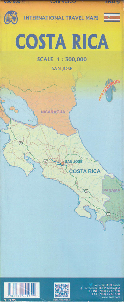 Costa Rica rejsereferencekortCosta Rica rejsereferencekort  