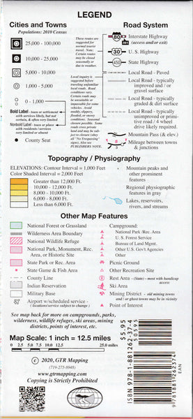 Topographic Recreational Map of Wyoming (Detailed Travel Map) - Wide World Maps & MORE!