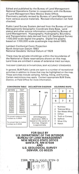 Mogollon Mountains Surface Management Status 1:100,000-Scale Topographic Map (New Mexico) - Wide World Maps & MORE!