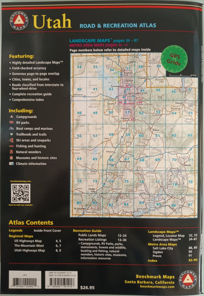 Utah Road and Recreation Atlas - Wide World Maps & MORE!