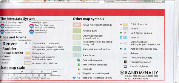 Easy To Read! Folded Map: Colorado State Map - Wide World Maps & MORE!