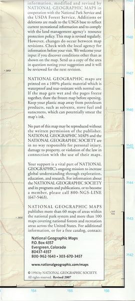 Carlsbad Caverns National Park, New Mexico (Trails Illustrated Map #247)