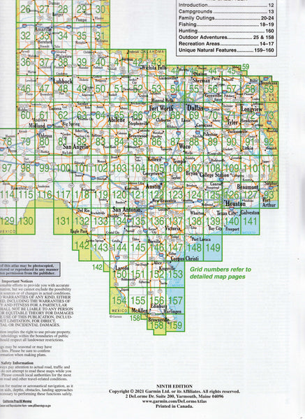 Texas Detailed Topographic Maps (DeLorme Atlas & Gazetteer) - Wide World Maps & MORE!