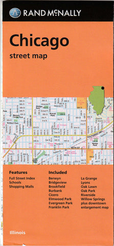 Chicago Street Map (Orange Cover) - Wide World Maps & MORE!