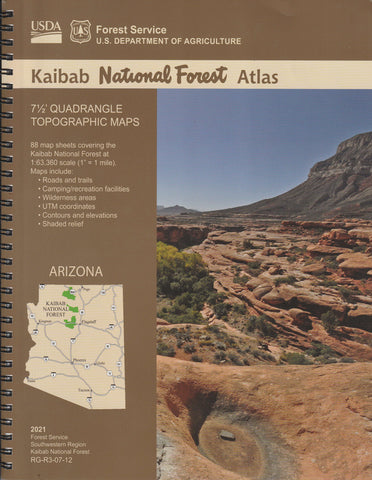 Kaibab National Forest Atlas - Topographic Quandrangle Maps - Wide World Maps & MORE!
