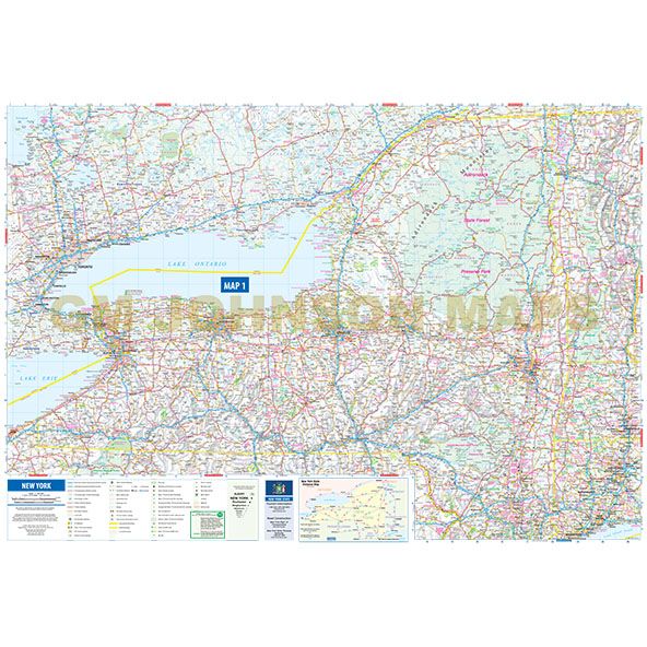 New York Road Map (NY State) | Wide World Maps & MORE!