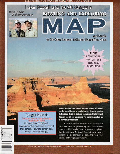 Lake Powell and Its 96 Canyons Boating ad Exploring Map with 36 Color Photos of What to See and Where to See It Paper/Non-Laminated