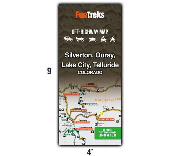 Off-Highway Map Silverton, Ouray, Lake City, Telluride (Colorado) - Wide World Maps & MORE!