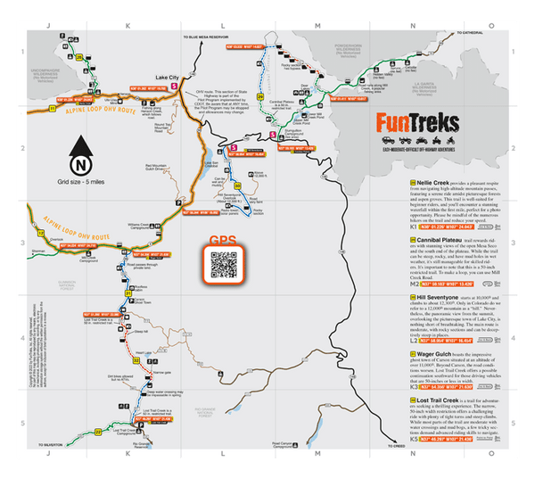 Off-Highway Map Silverton, Ouray, Lake City, Telluride (Colorado) - Wide World Maps & MORE!