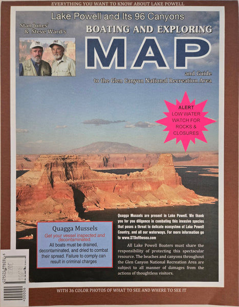 Lake Powell and Its 96 Canyons Boating ad Exploring Map with 36 Color Photos of What to See and Where to See It Paper/Non-Laminated