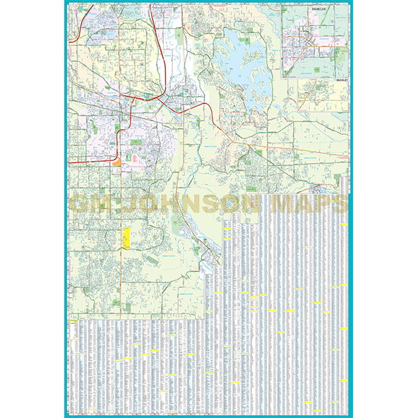 City  Street Map Tacoma / Puyallup / Lakewood, Washington - Wide World Maps & MORE!