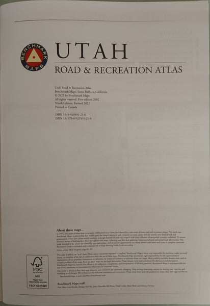 Utah Road and Recreation Atlas - Wide World Maps & MORE!