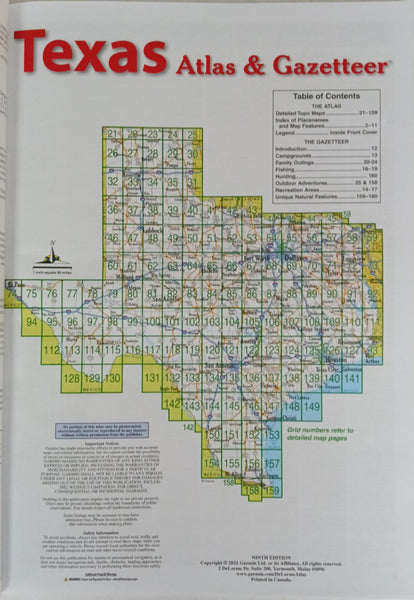 Texas Detailed Topographic Maps (DeLorme Atlas & Gazetteer) - Wide World Maps & MORE!