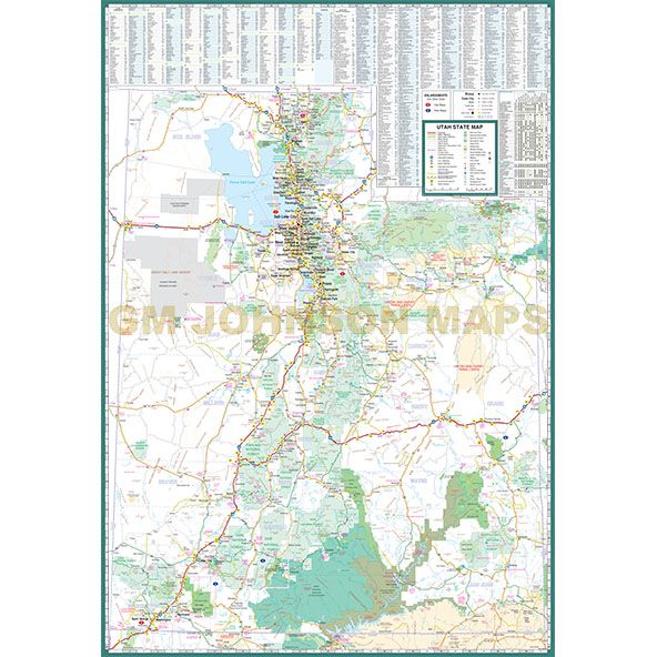 Large Print Utah Easy to Read State Map - Wide World Maps & MORE!