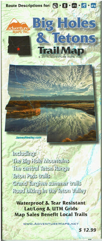 Big Holes & Tetons Trail Map - Wide World Maps & MORE! - Map - Adventure Maps - Wide World Maps & MORE!