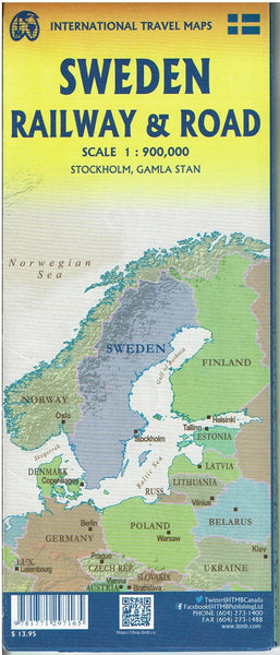 Sweden Railway & Road | Stockholm, Gamla Stan - Wide World Maps & MORE! - Map - ITMB Publishing, Ltd. - Wide World Maps & MORE!