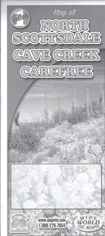 Map of North Scottsdale * Cave Creek * Carefree (Yellow1) - Wide World Maps & MORE! - Map - Wide World Maps & MORE! - Wide World Maps & MORE!