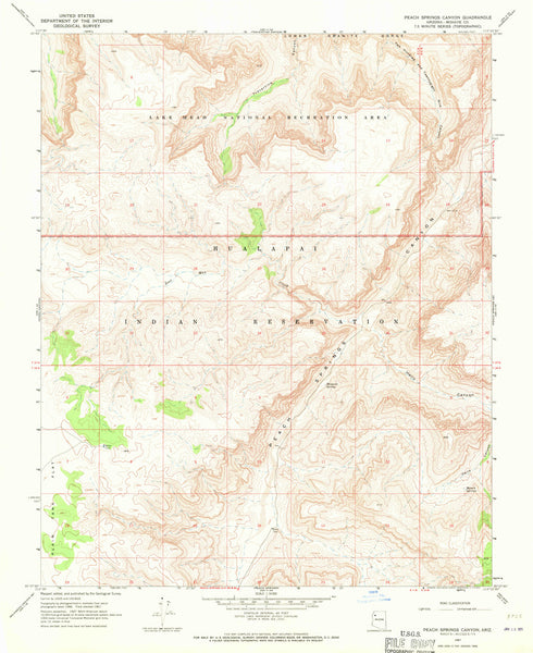 PEACH SPRINGS Canyon, Arizona 7.5' - Wide World Maps & MORE!