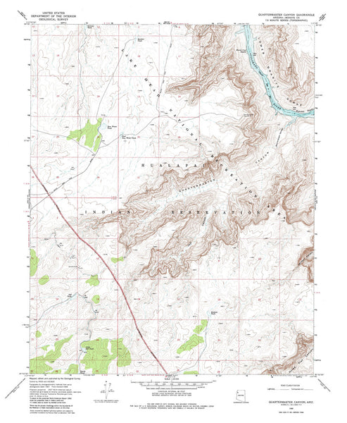 QUARTERMASTER CANYON, Arizona 7.5' - Wide World Maps & MORE!