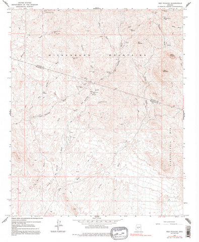 Red Picacho, Arizona (7.5'×7.5' Topographic Quadrangle) - Wide World Maps & MORE! - Map - Wide World Maps & MORE! - Wide World Maps & MORE!